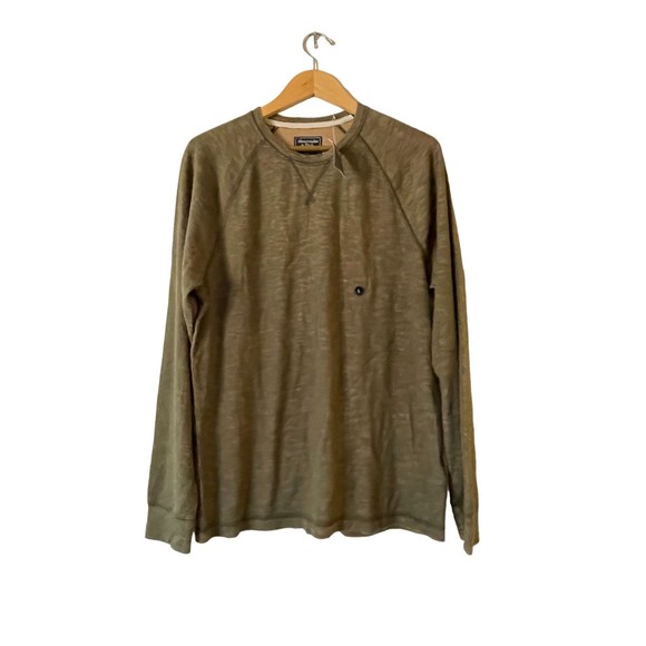 Abercrombie & Fitch Mens Long Sleeve Crew Top Size L Heather Green Pullover NWT - Picture 1 of 7